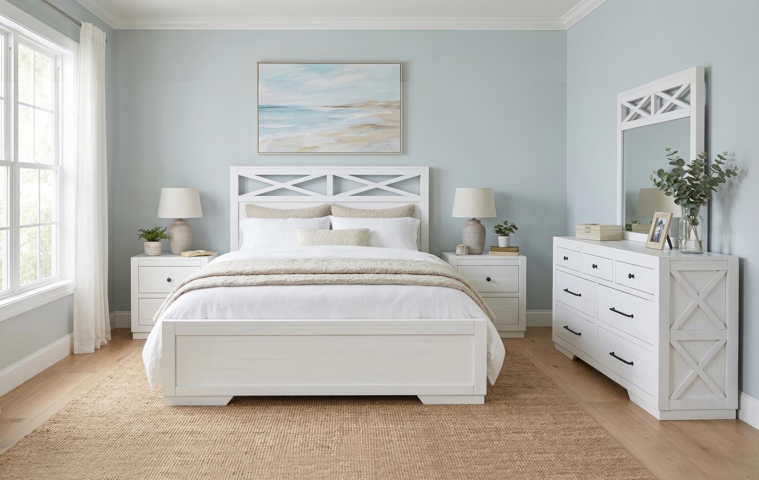 Crescent Bedroom (White)