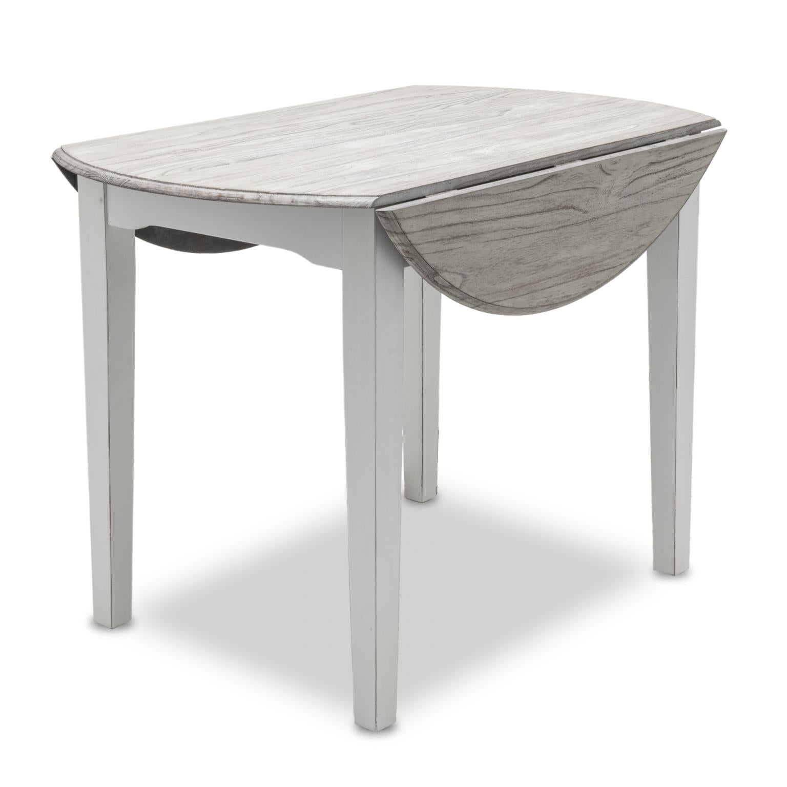 Islamorada Drop Leaf Dining Table. Dapple Grey Finish