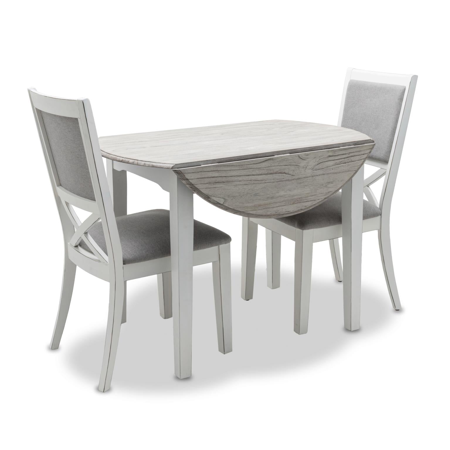 Islamorada Drop Leaf Dining Table. Dapple Grey Finish