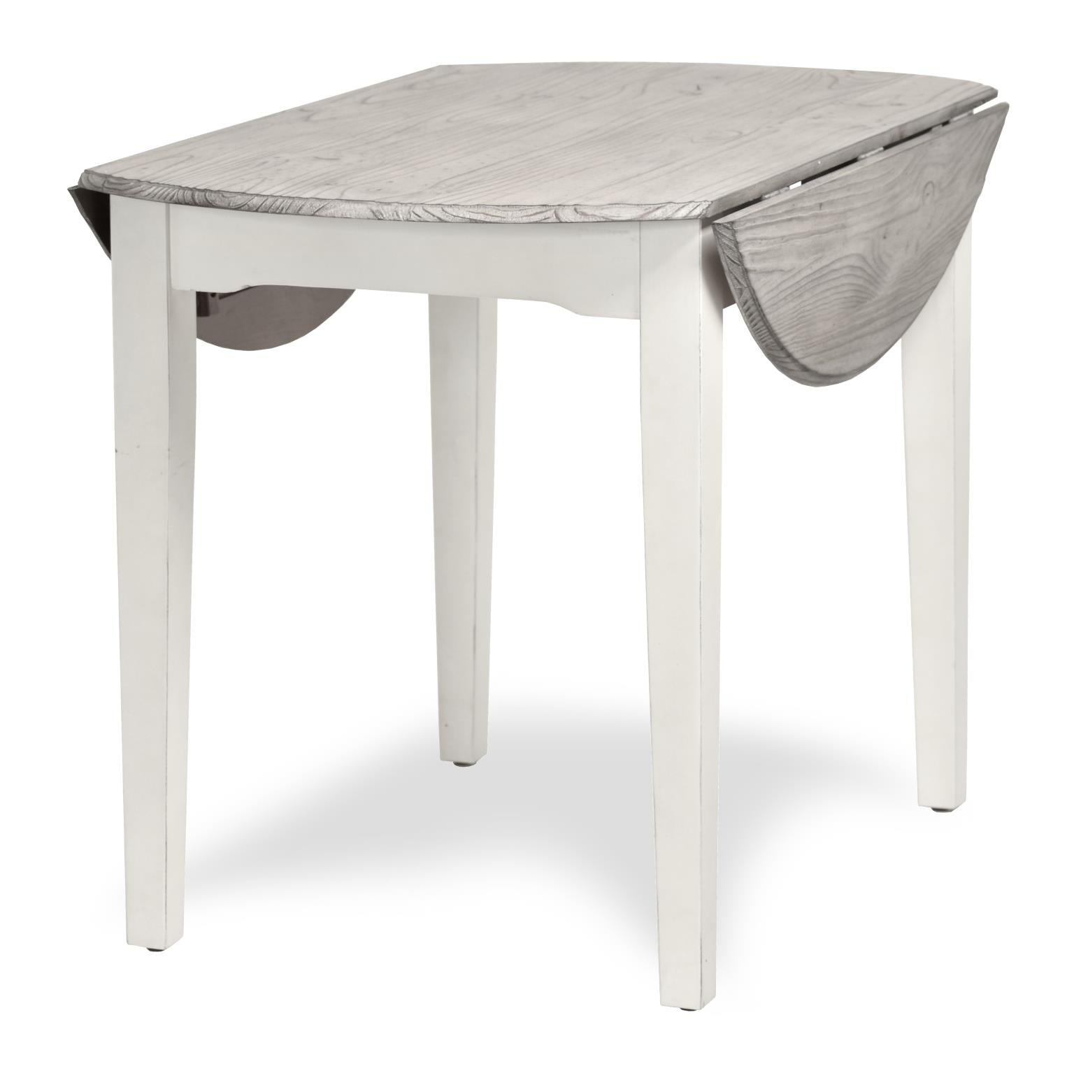 Islamorada Drop Leaf Dining Table. Dapple Grey Finish
