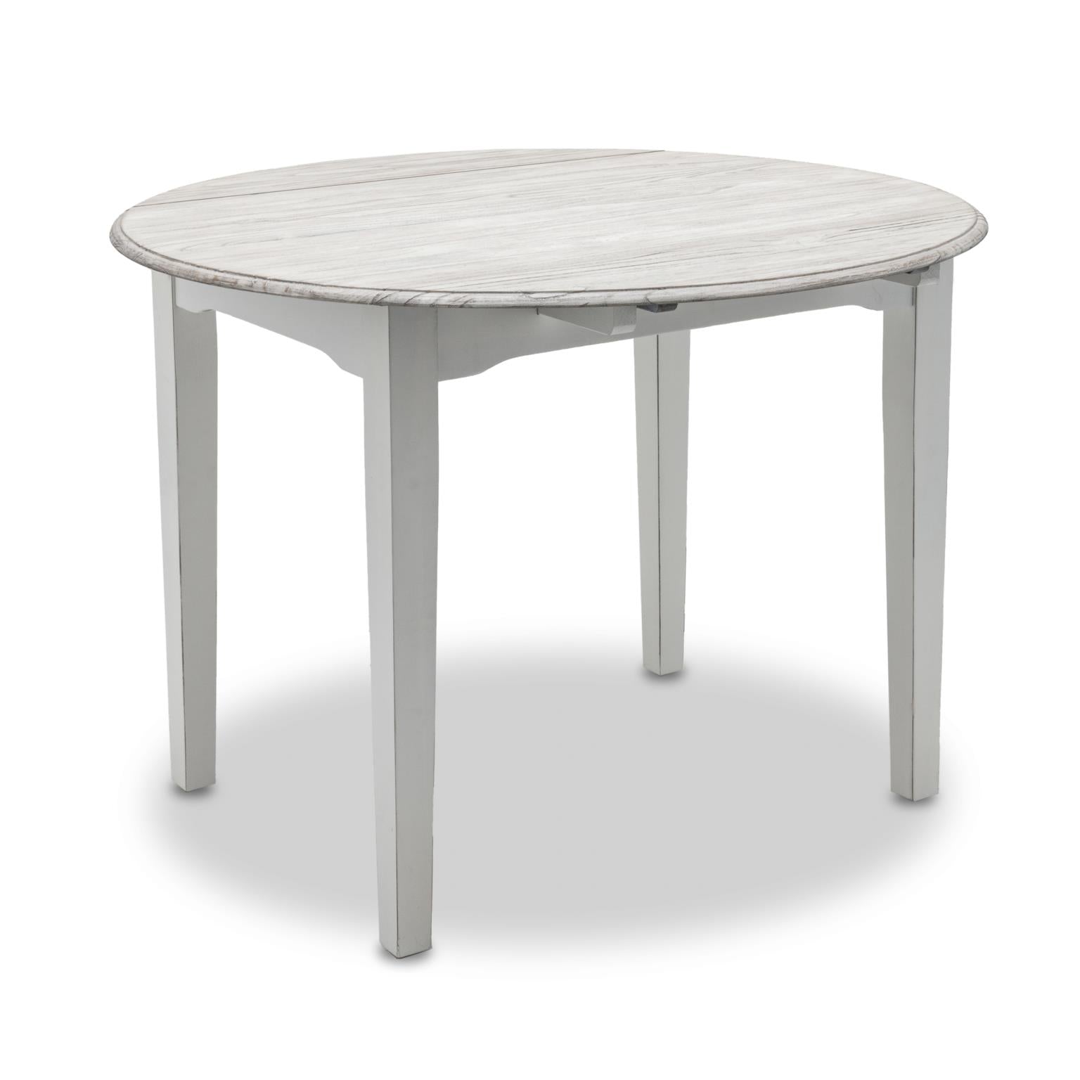 Islamorada Drop Leaf Dining Table. Dapple Grey Finish