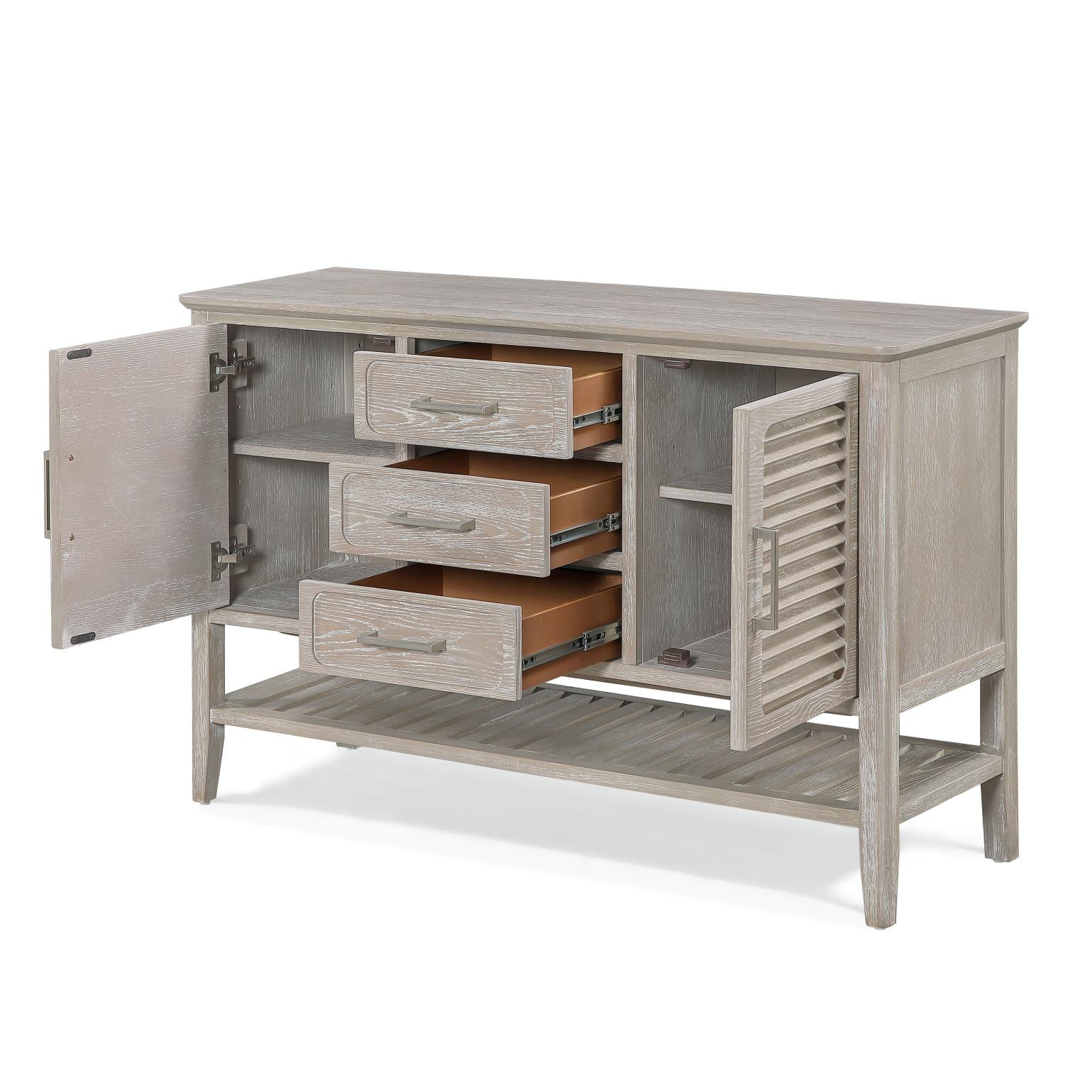 Cape May Sideboard. Glazed Driftwood Finish
