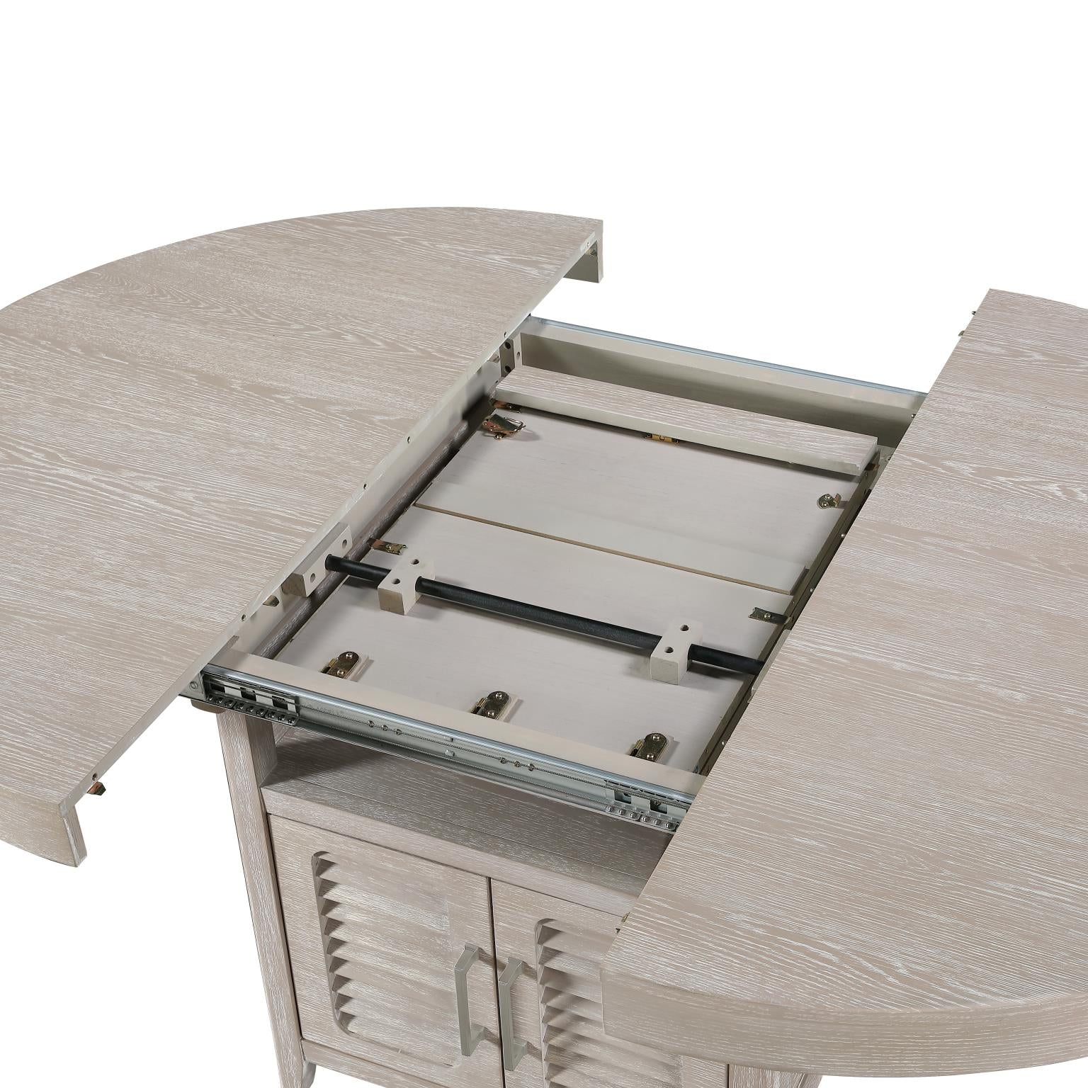 Cape May Storage Butterfly Leaf Table Top only. Must order base separately. Glazed Driftwood Finish