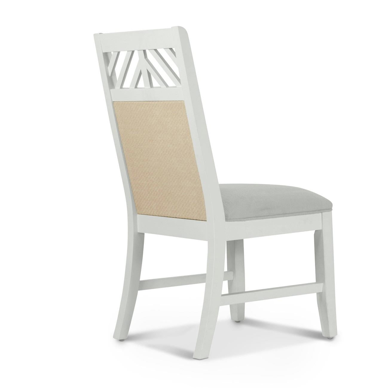Miramar Side Chair (2pk; priced individually). Sand and Stark White Finish