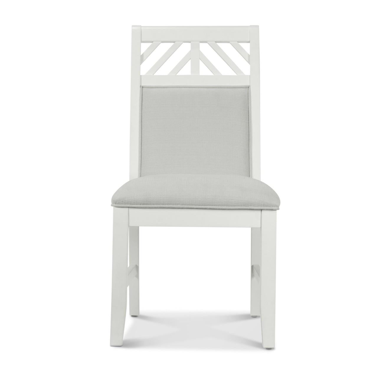 Miramar Side Chair (2pk; priced individually). Sand and Stark White Finish