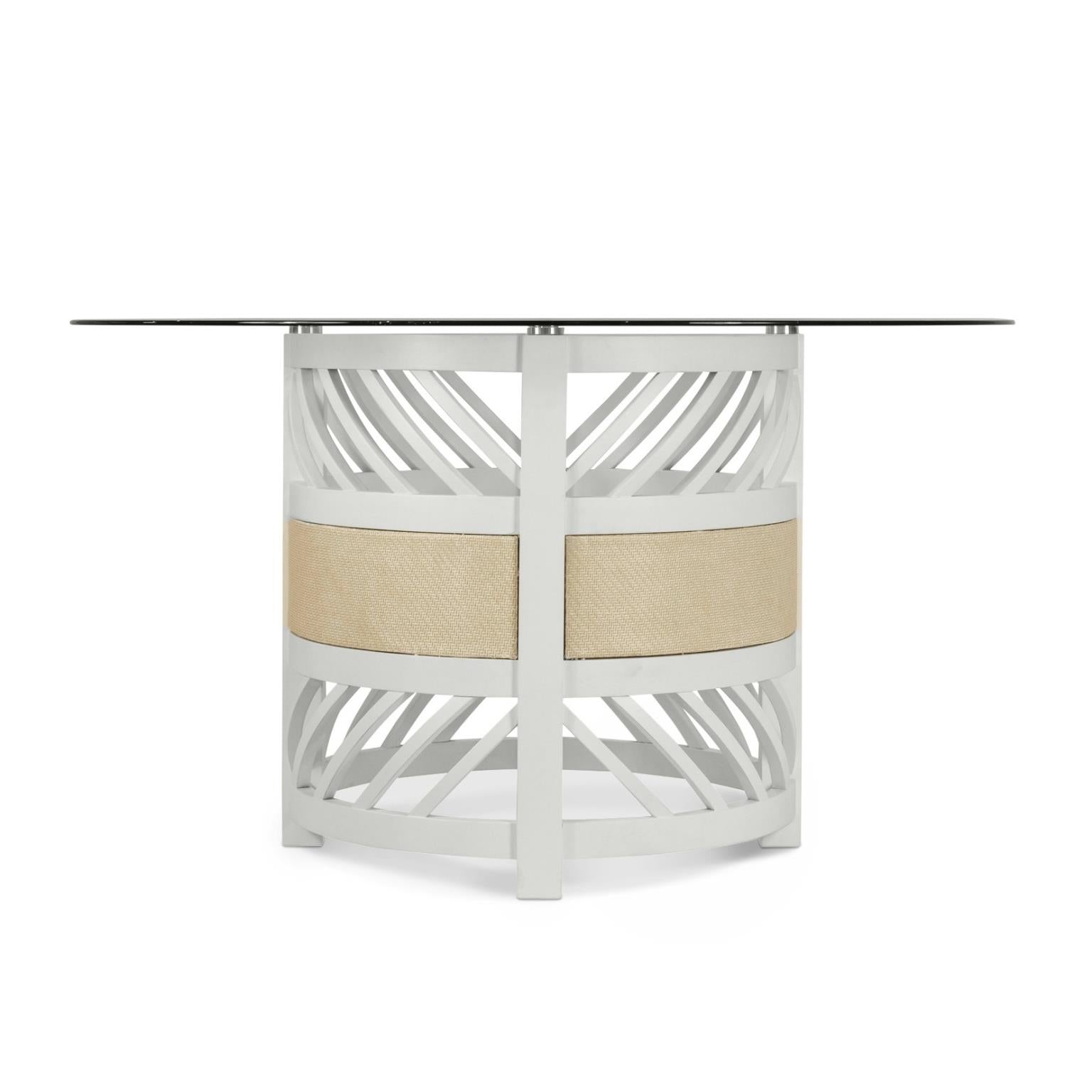 Miramar Round Dining Table Glass Top. Must order Base separately