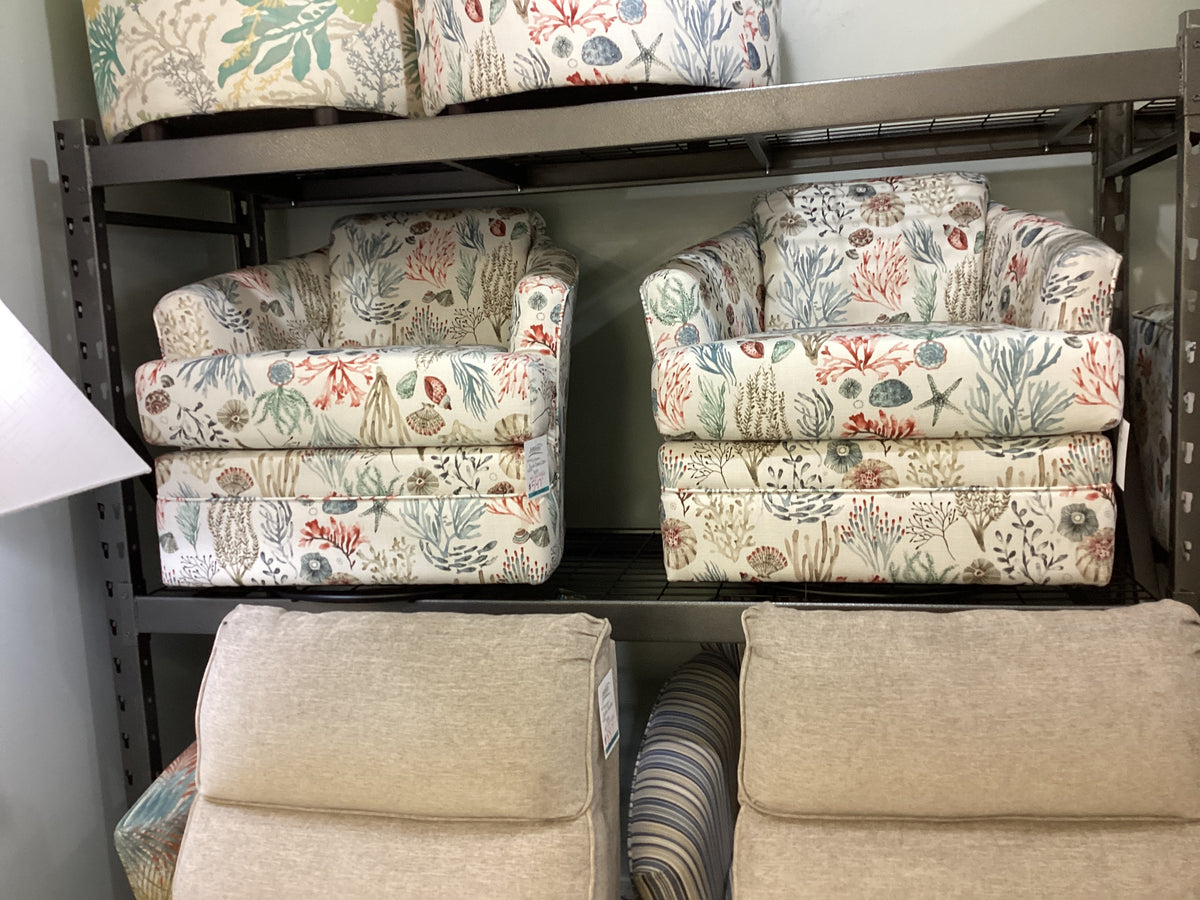 Custom Stanley Swivel Barrel Chair - Atlantic Fine Furniture Melbourne FL