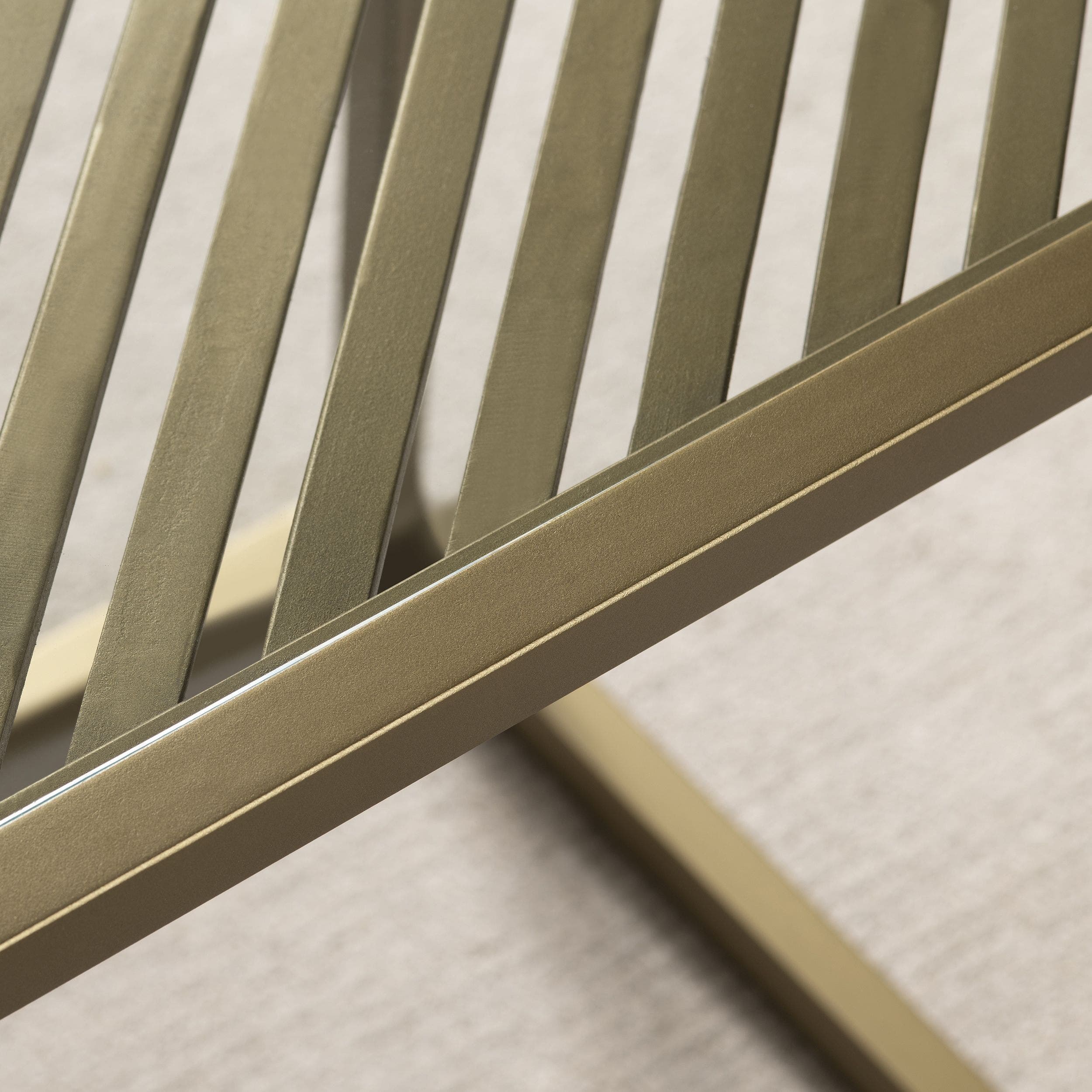 Christian Square Iron and Glass End Table - Image 3