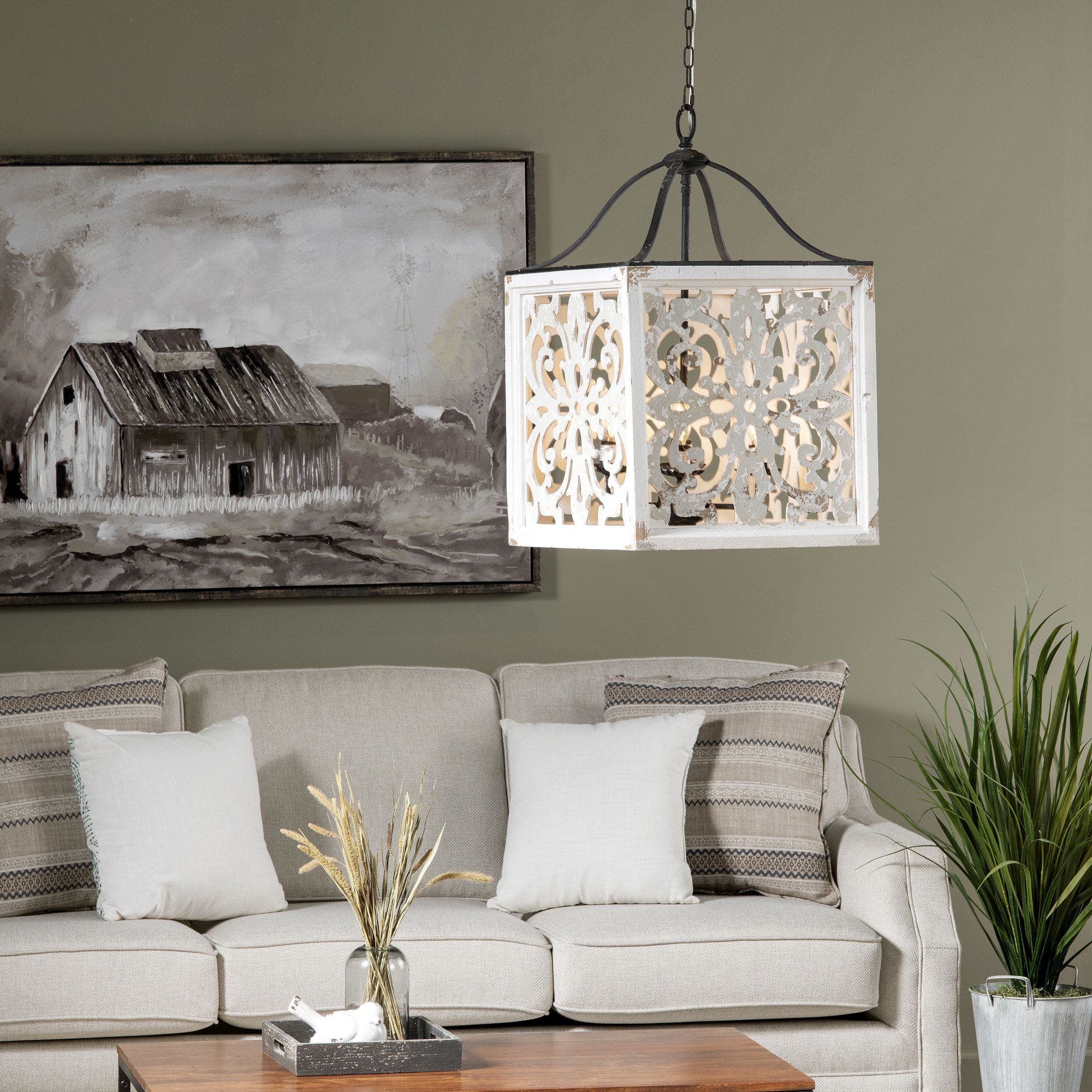 Mariah 29" Wood and Metal Pendant Light - Image 4