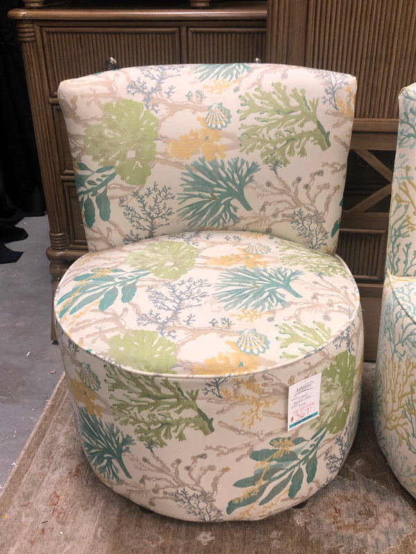 Custom Armless Upholstered Chair - Bing Surf Fabric