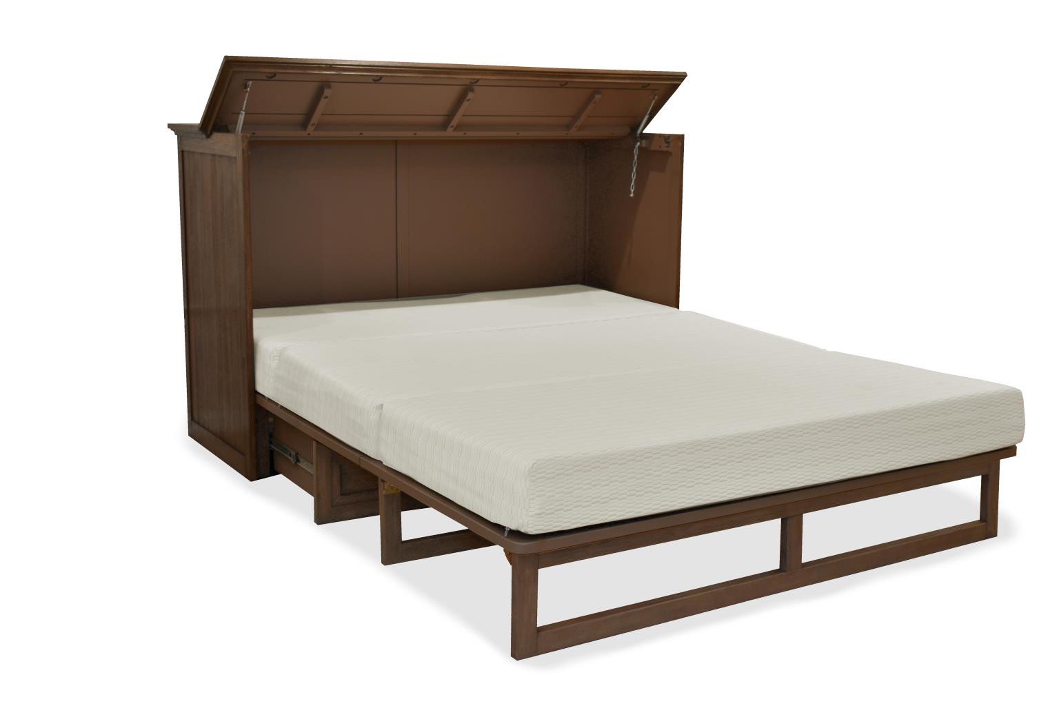 Point Breeze Queen Cabinet Bed; mattress ordered separately. Nutmeg Finish