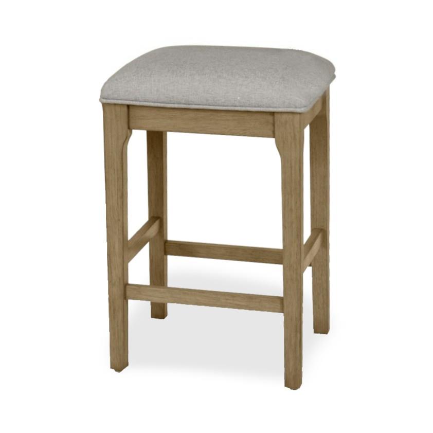 Rio Vista Upholstered Stool. Earth and Clay Finish