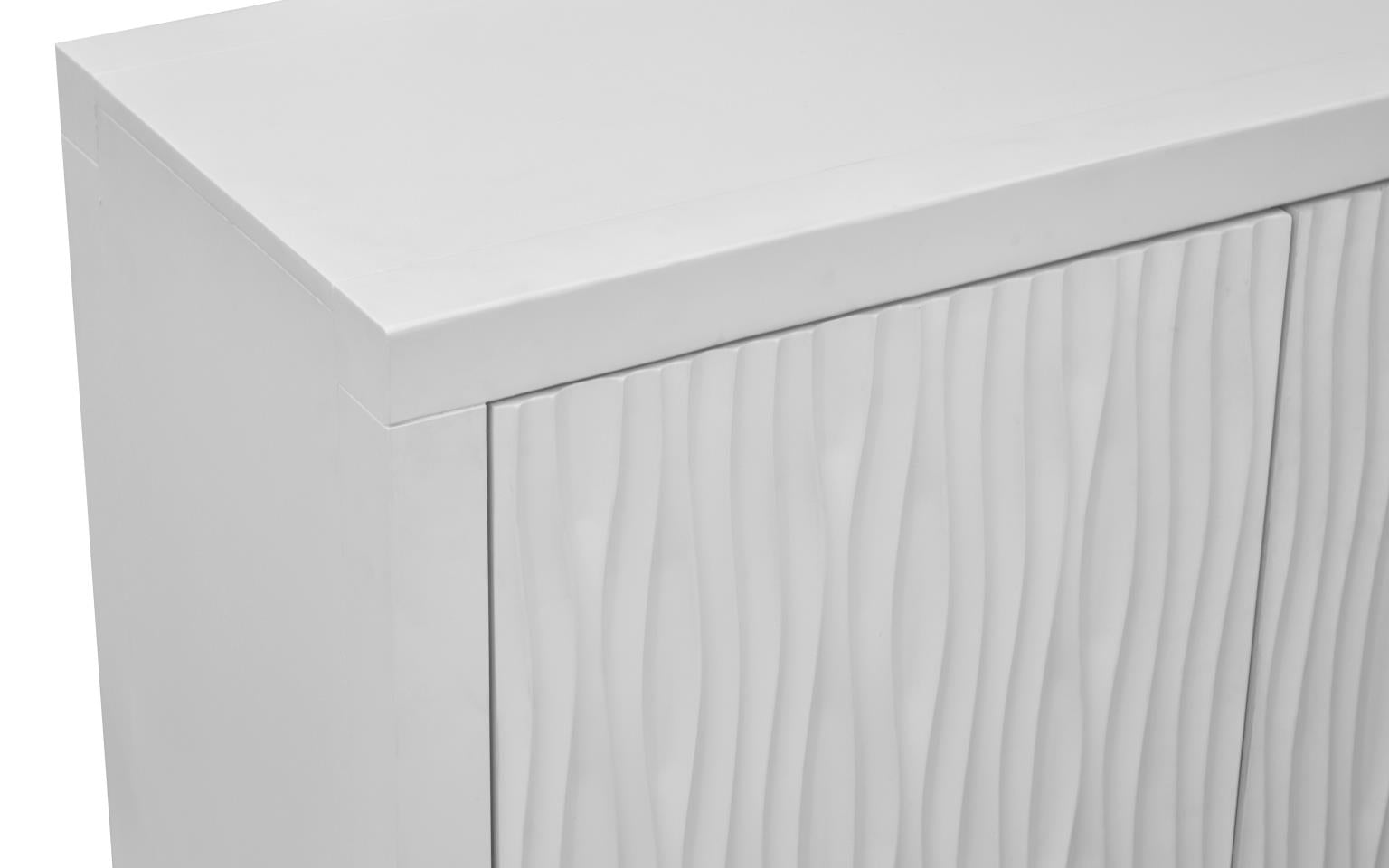 Palisades 2-Door Bunching Credenza. White finish