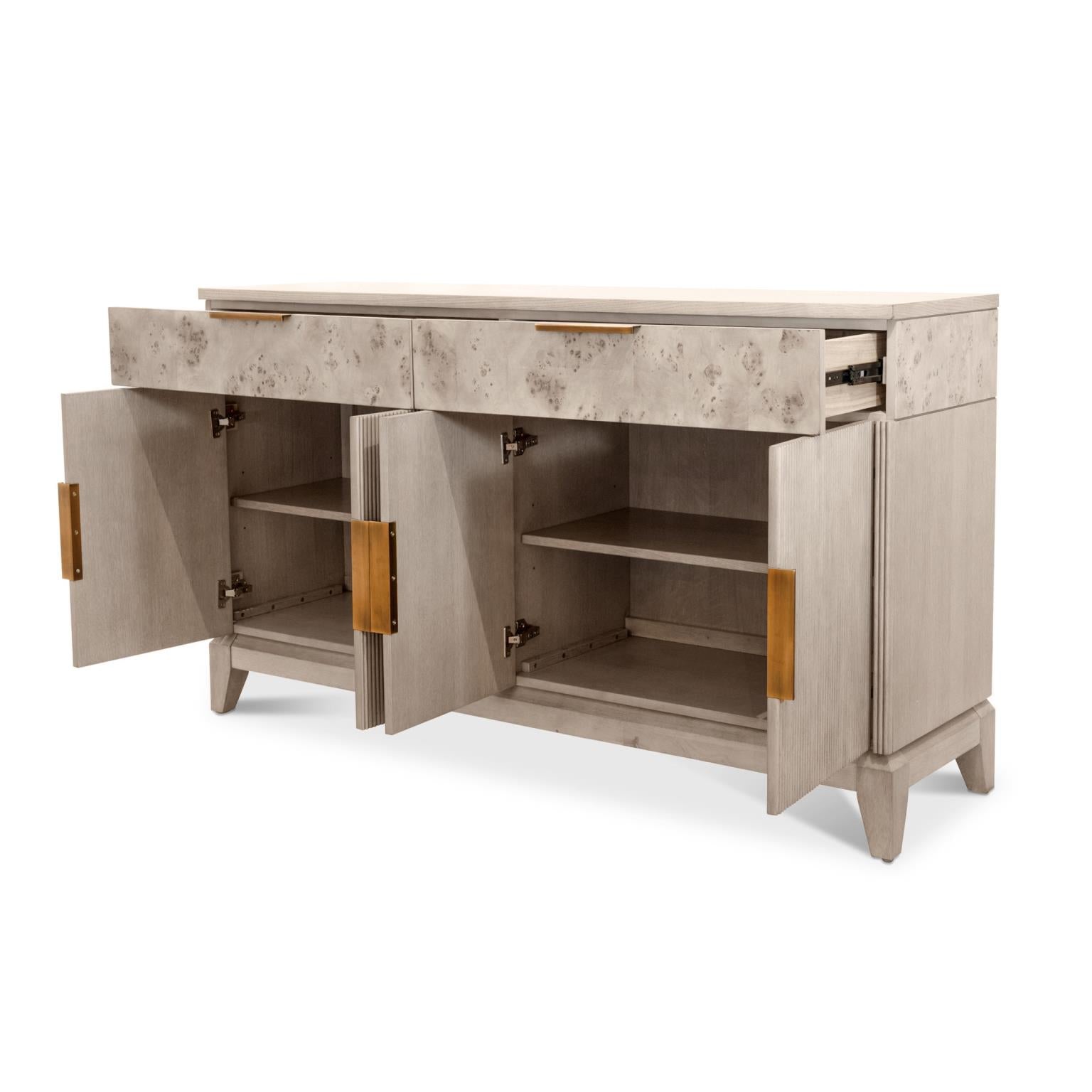 Manhattan Valley 66" Credenza Mappa Burl and