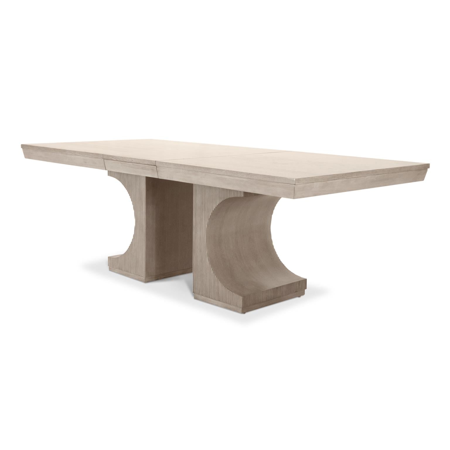 Manhattan Valley Pedastal Table w/ 18" Leaf (72"-90") Mappa Burl and