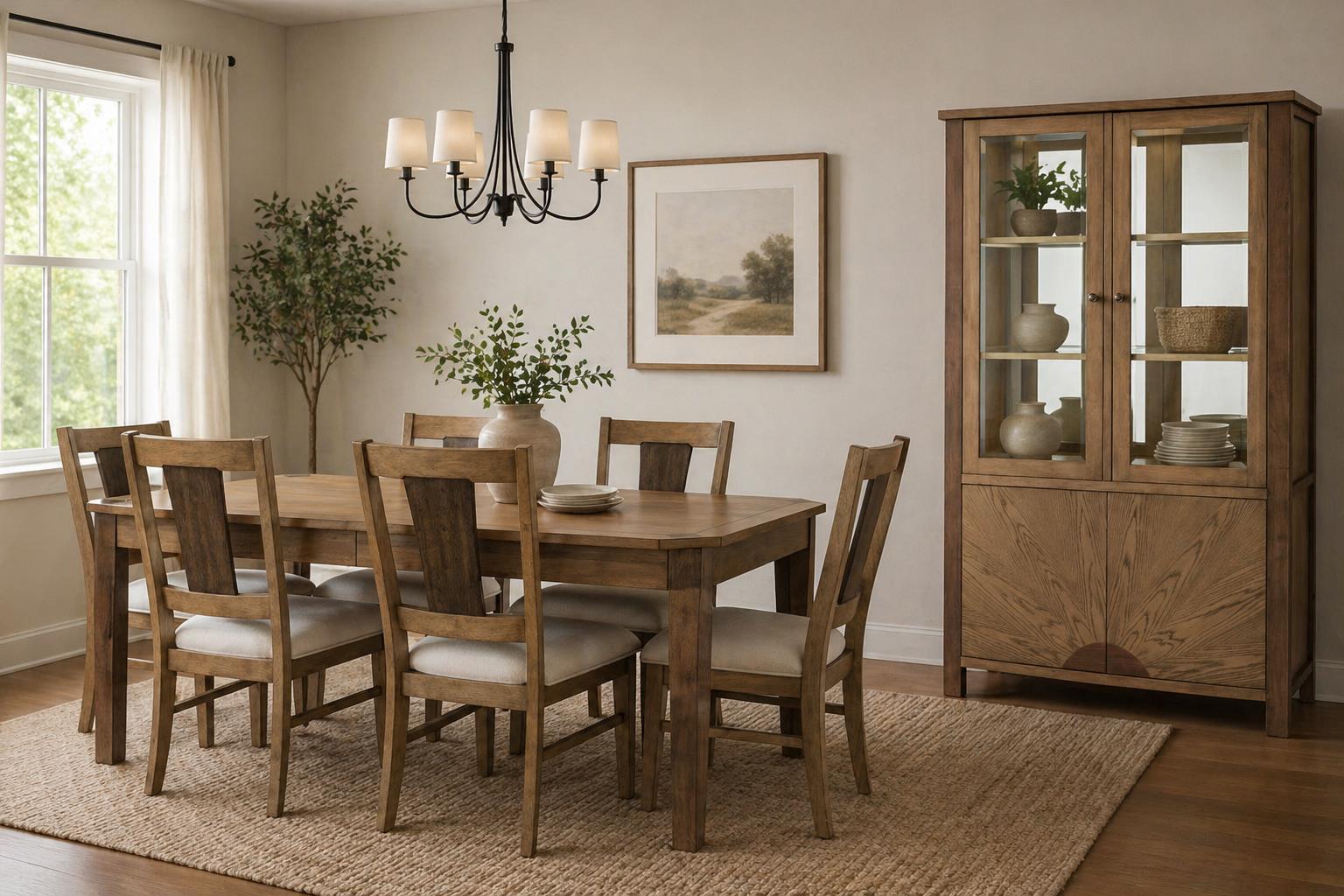 Sun Haven Curio w/ Touch Lighting. Oak and Walnut Finish