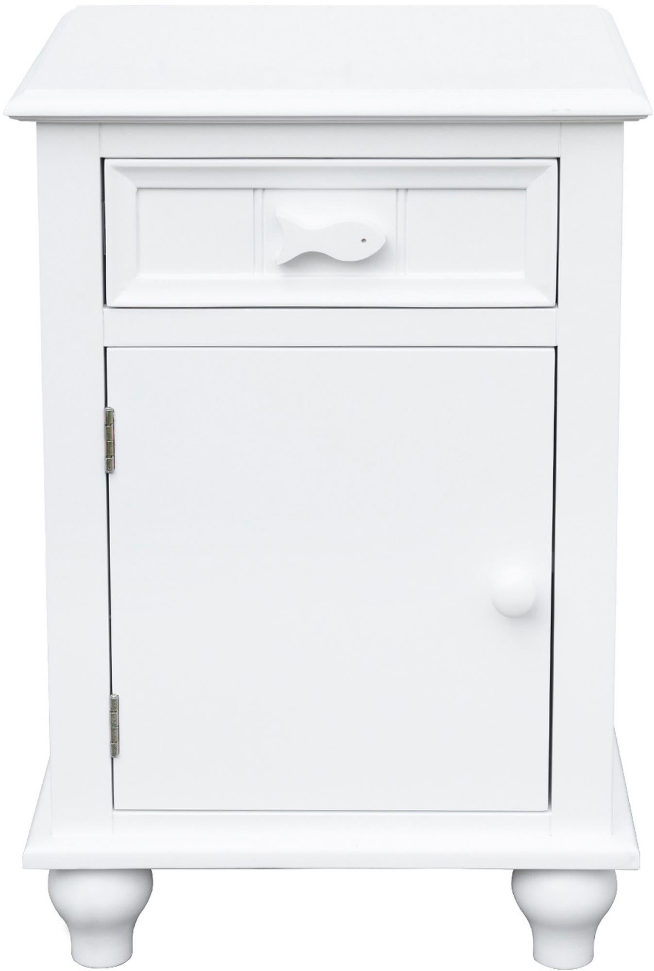 Fishtails Door Nightstand (White)