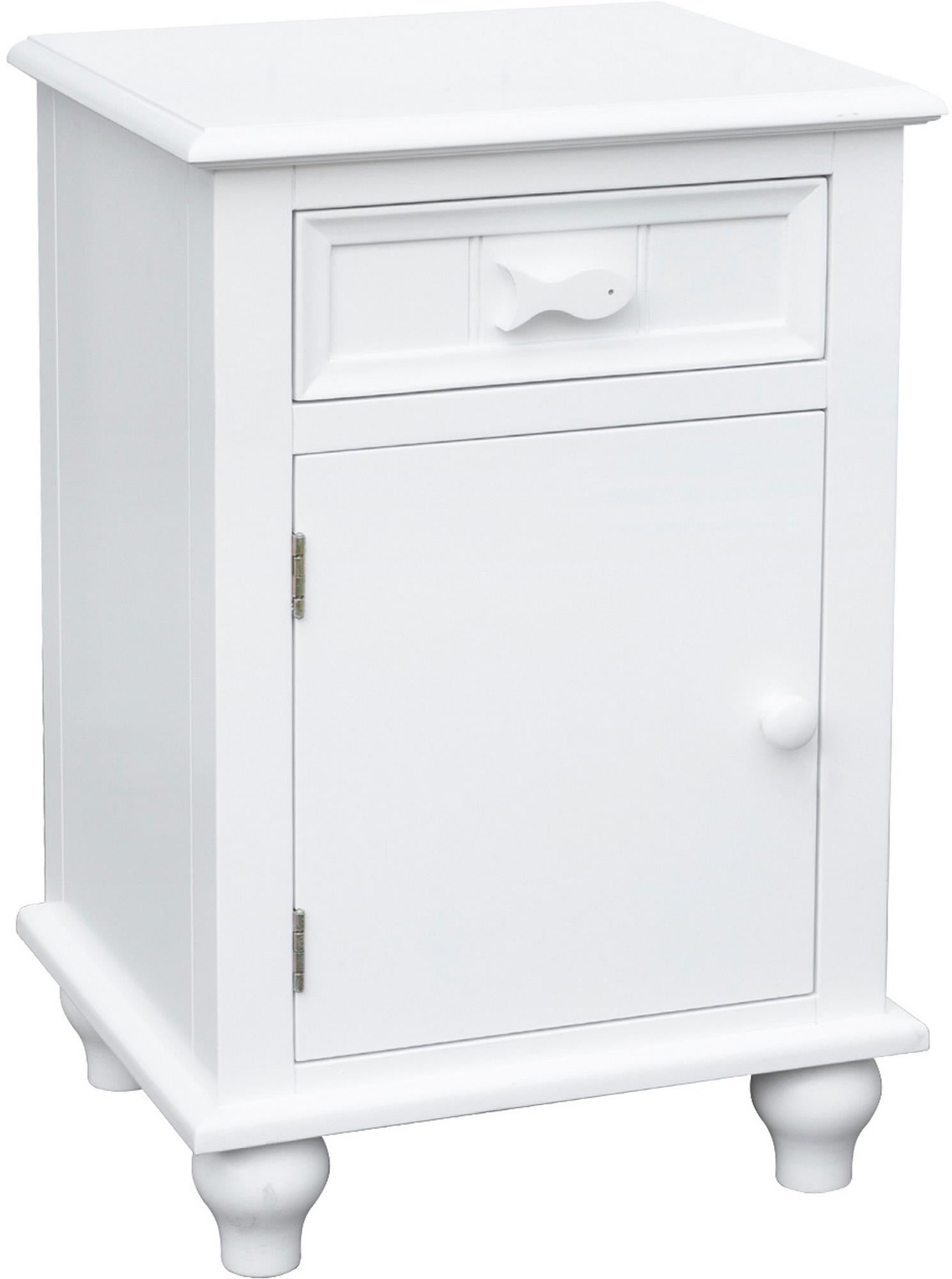 Fishtails Door Nightstand (White)