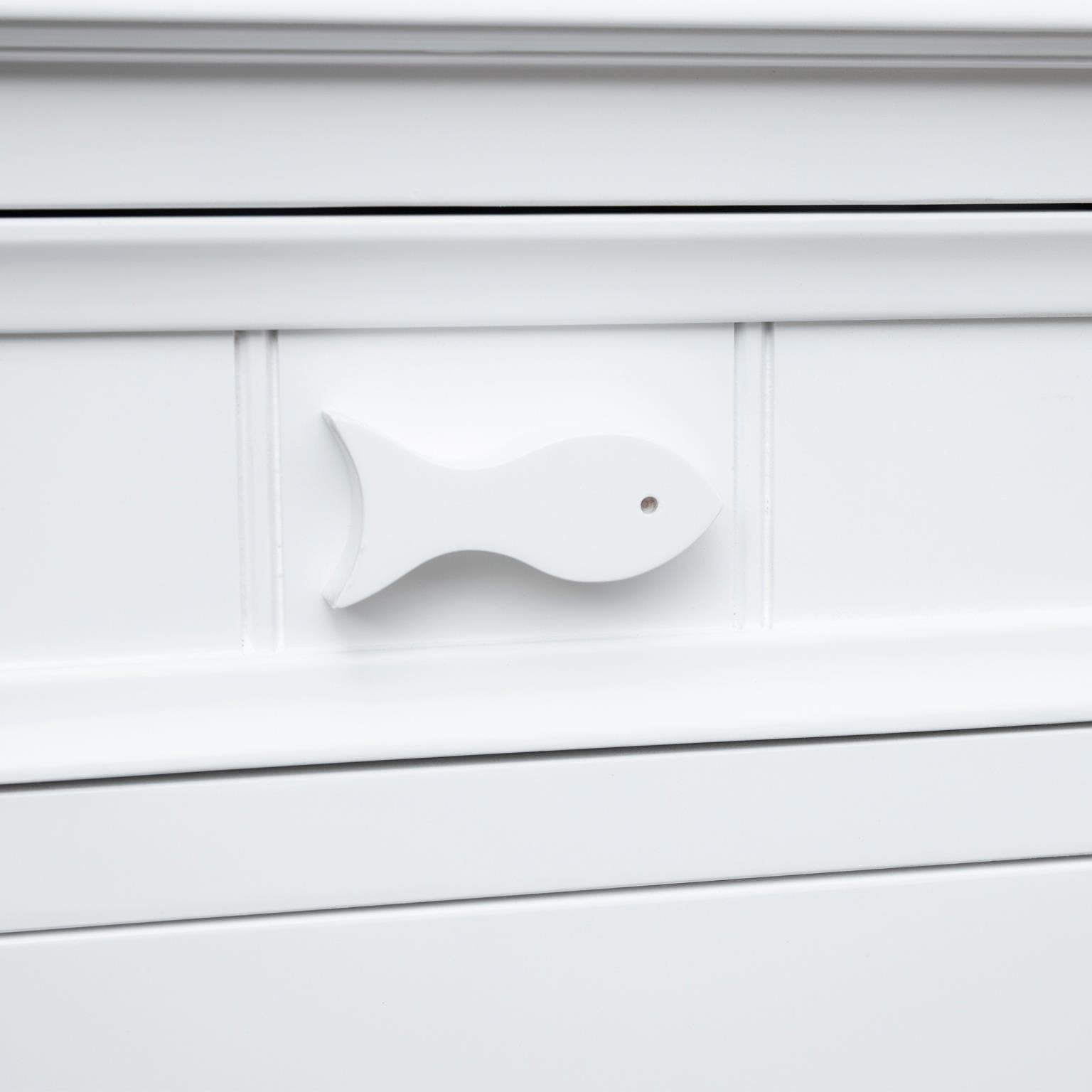 Fishtails Door Nightstand (White)