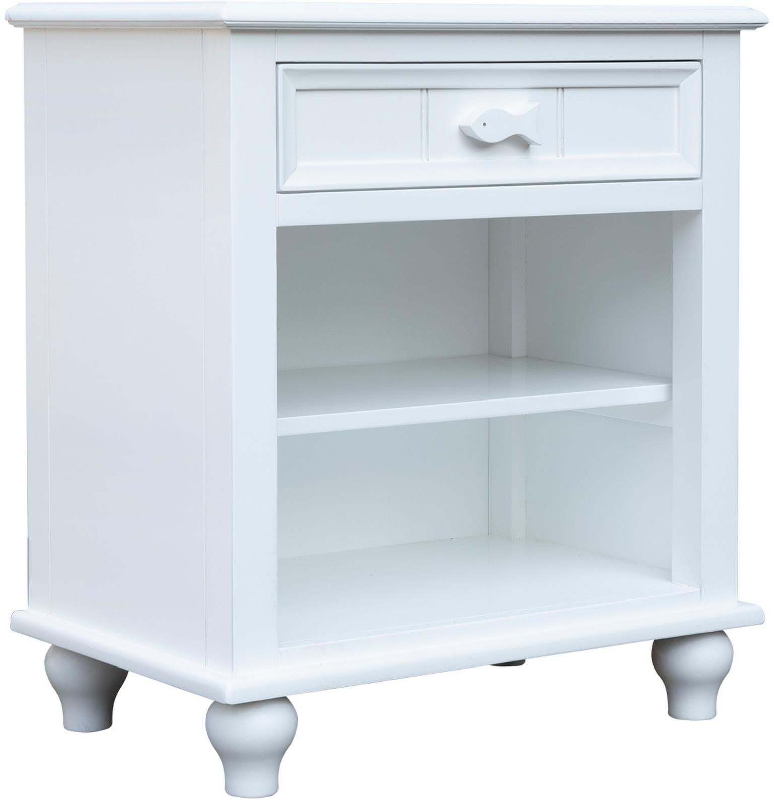 Fishtails Door Nightstand (White)