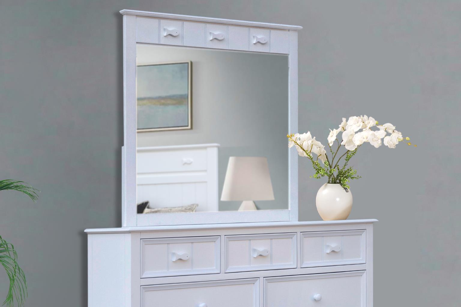 Fishtails Mirror (White)