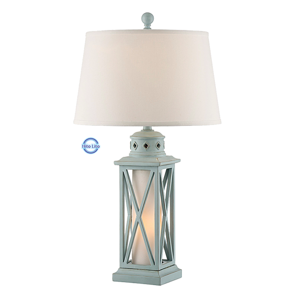Galveston Island Nightlight Table Lamp - Glacier Blue