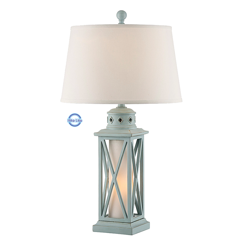 Galveston Island Nightlight Table Lamp - Glacier Blue