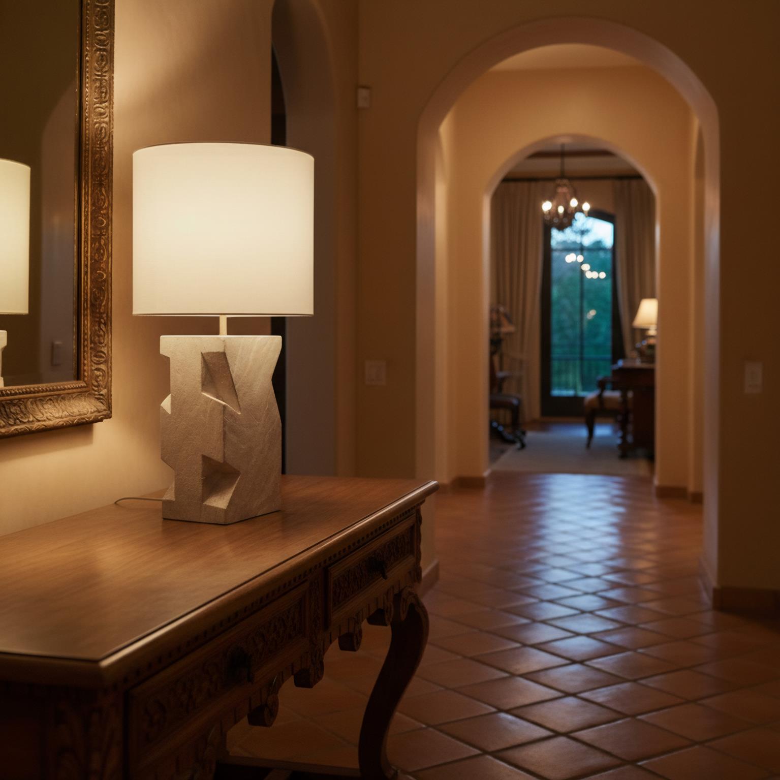 Geo, 27" Table Lamp (1pk). Sandstone finish