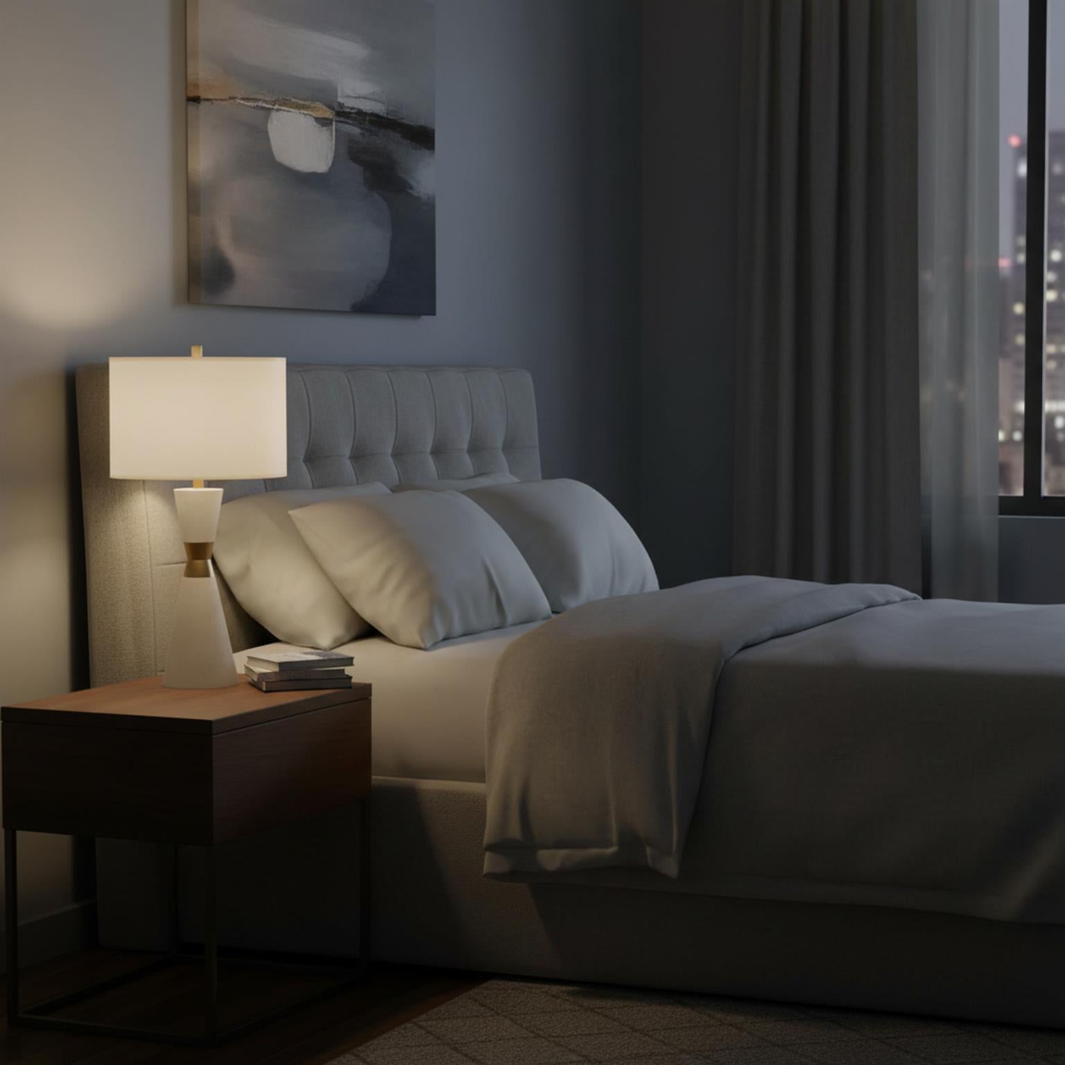 Hourglass, 30 5" resin and metal table lamp in , sold as 2pk