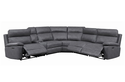 Albany 6 Piece Grey Power Sectional