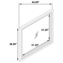 Dresser Mirror - Distressed White