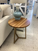 Round Wood Chairside Table