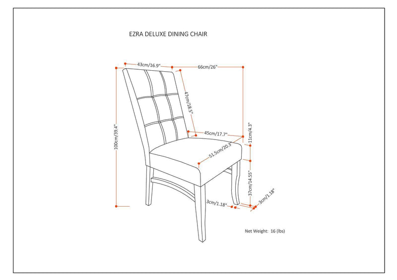 Deluxe Dining Chair (Set of 2) - Stone Gray