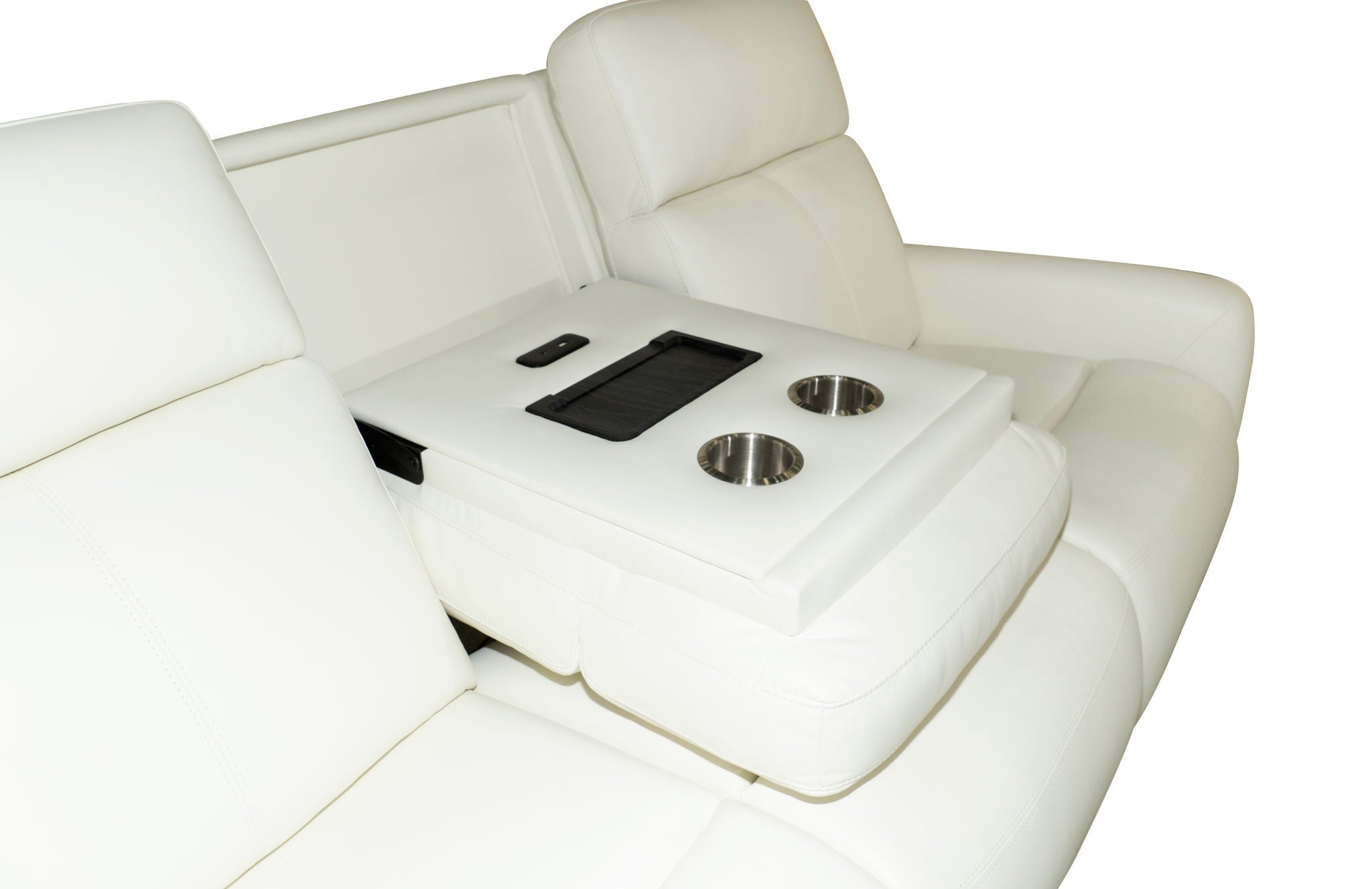 Alister Leather Power Gliding Sofa with Headrest & Lumbar