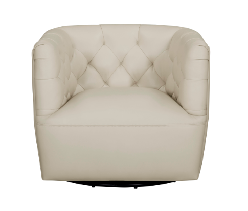 Mira - Taupe Leather Swivel Chair (SHOWROOM MODEL)