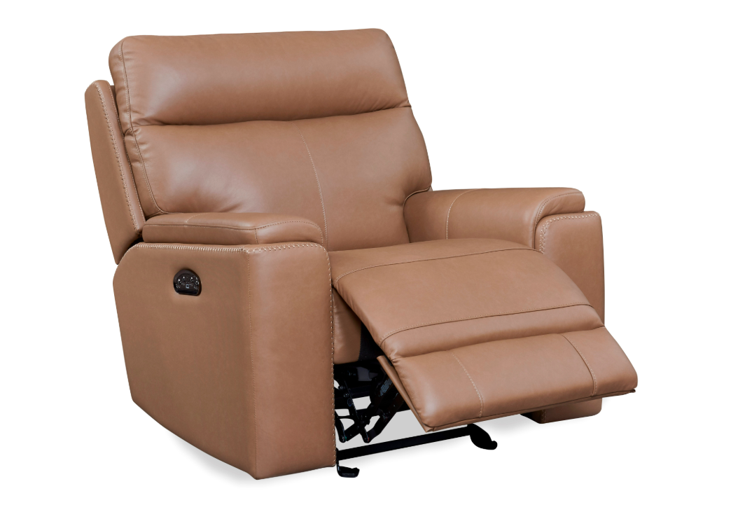 Bryant Leather Glider Recliner- Tuscan Tan (SHOWROOM MODEL)