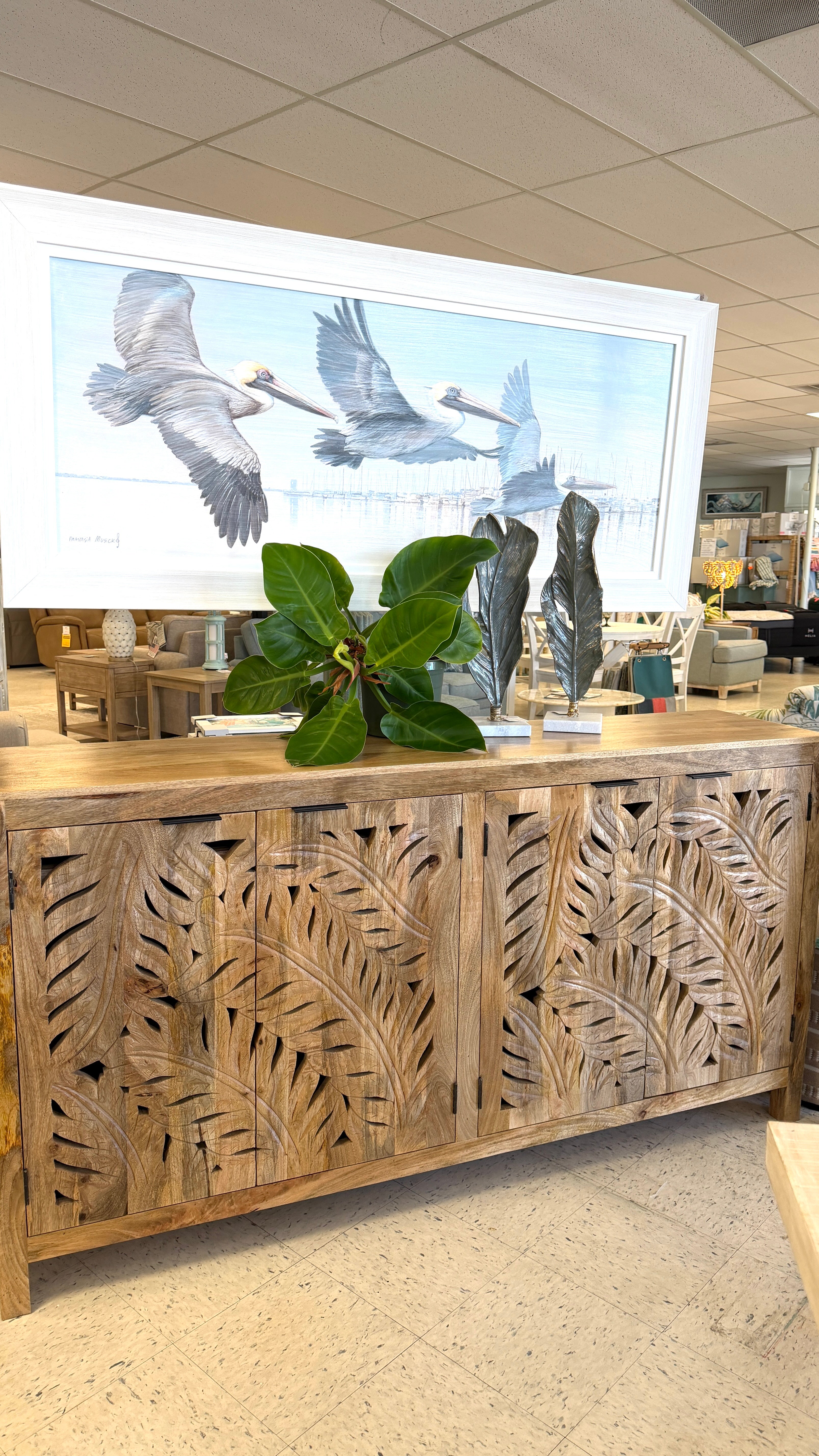 Banana Leaf Sideboard - Natural Finish