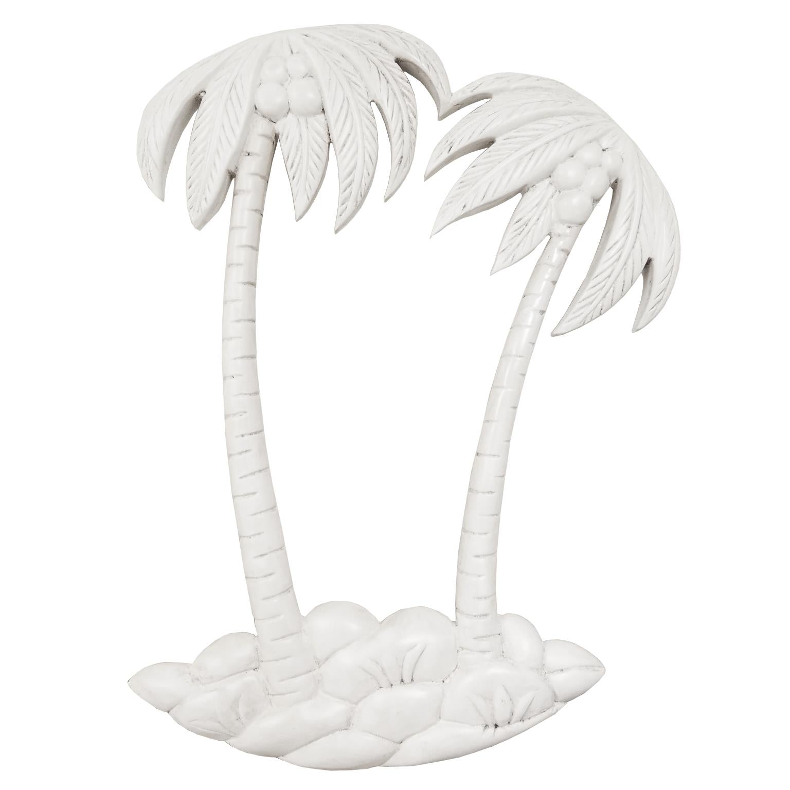 Monaco Insert for Coffee and End Tables - Palm Trees Blanc Finish