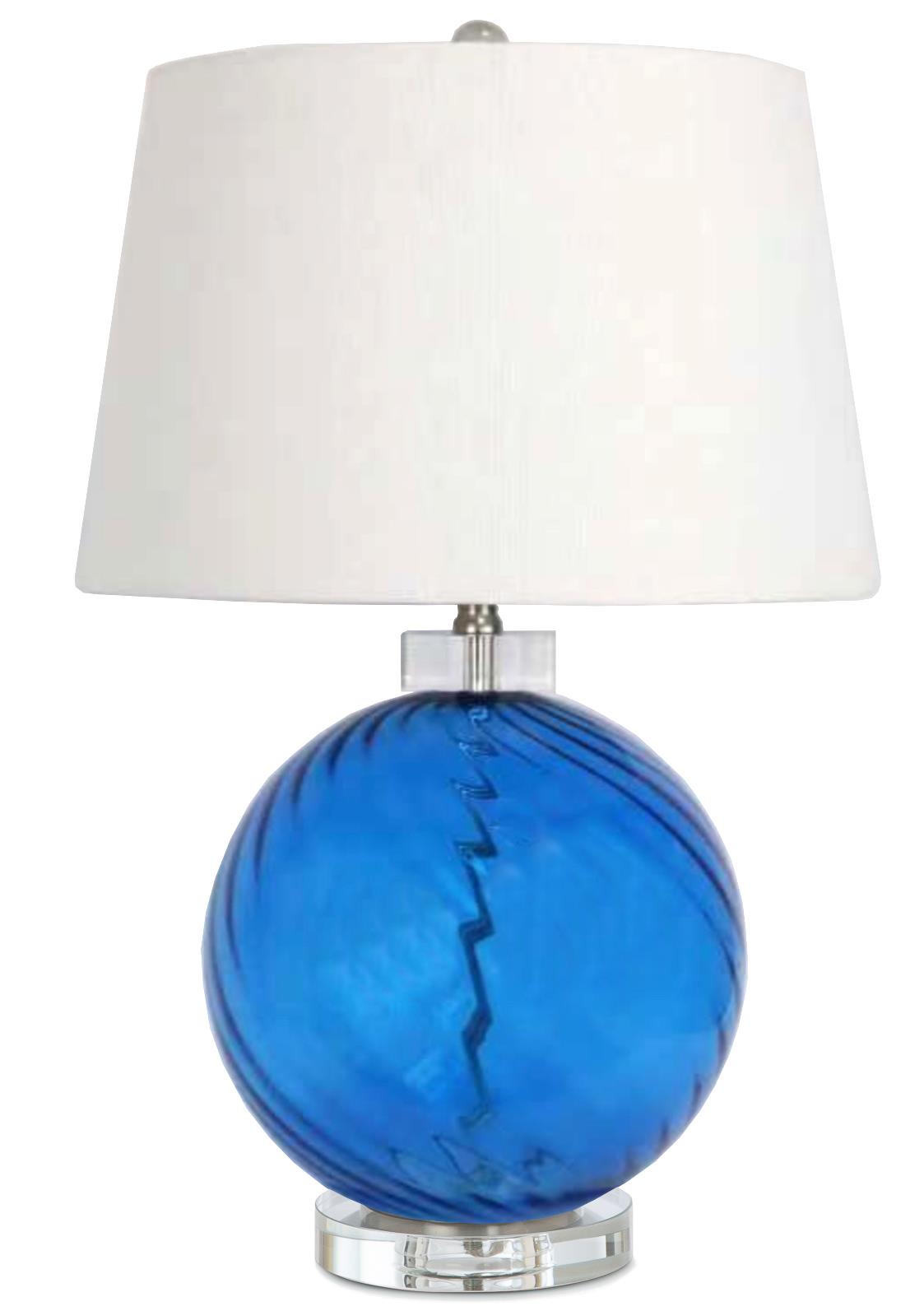 Clarity, 28" Cobalt Blue Glass Table Lamp, sold as 1 pack