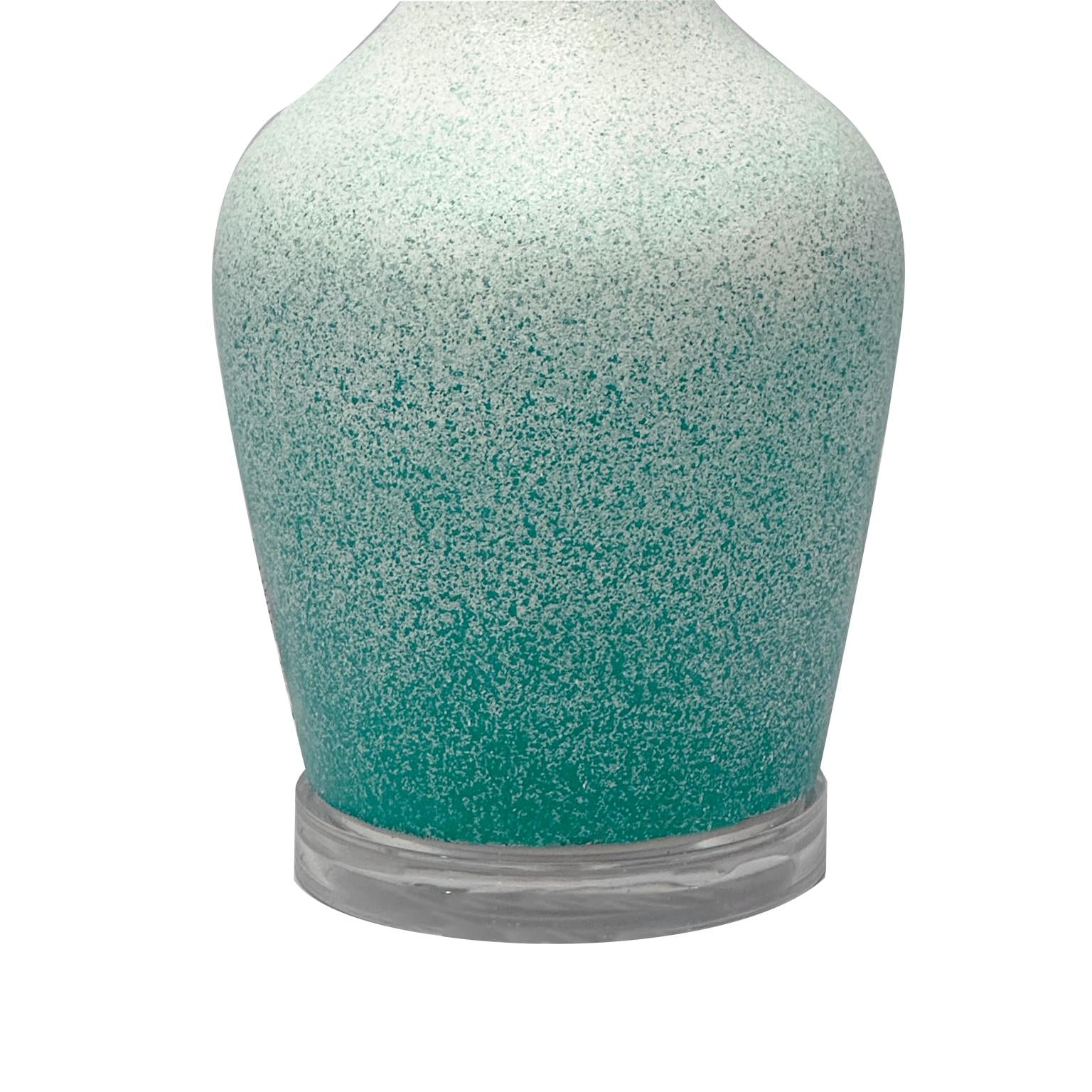 Mist, 25" Aqua Glass Table Lamp, sold as 2 pack