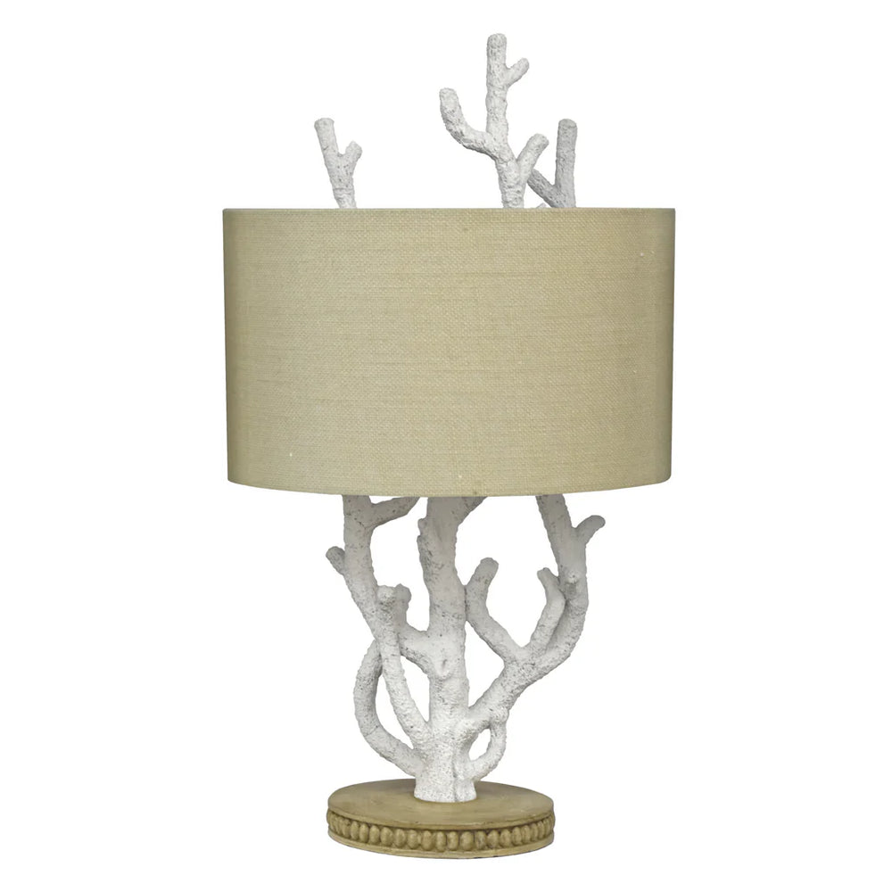 WHITE CORAL TABLE 2024 LAMP