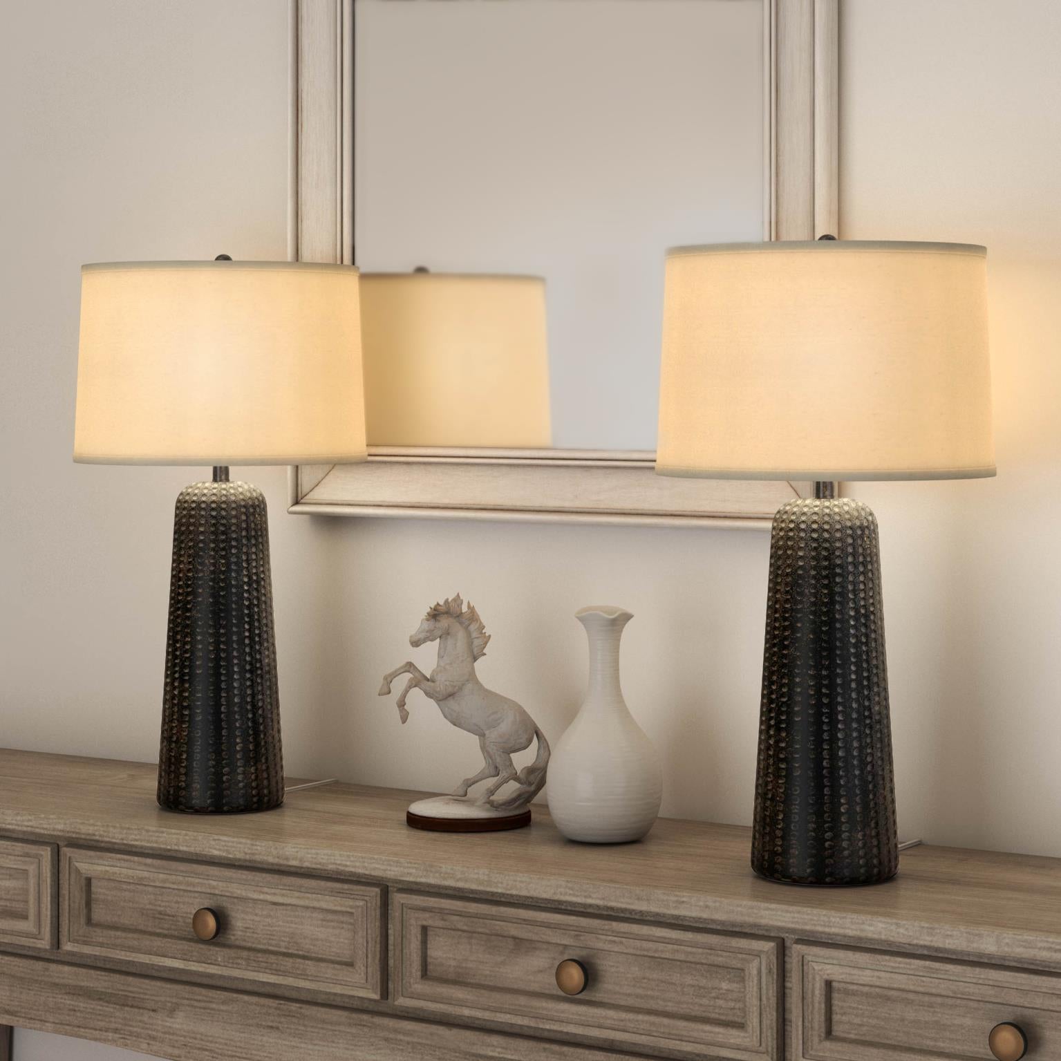 Marissa, 31" resin table lamp in , sold as 2pk