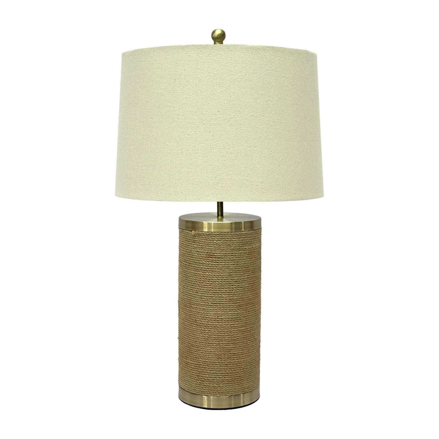 Catalina, 28" Rope Table Lamp (2pk). Natural and Gold finish