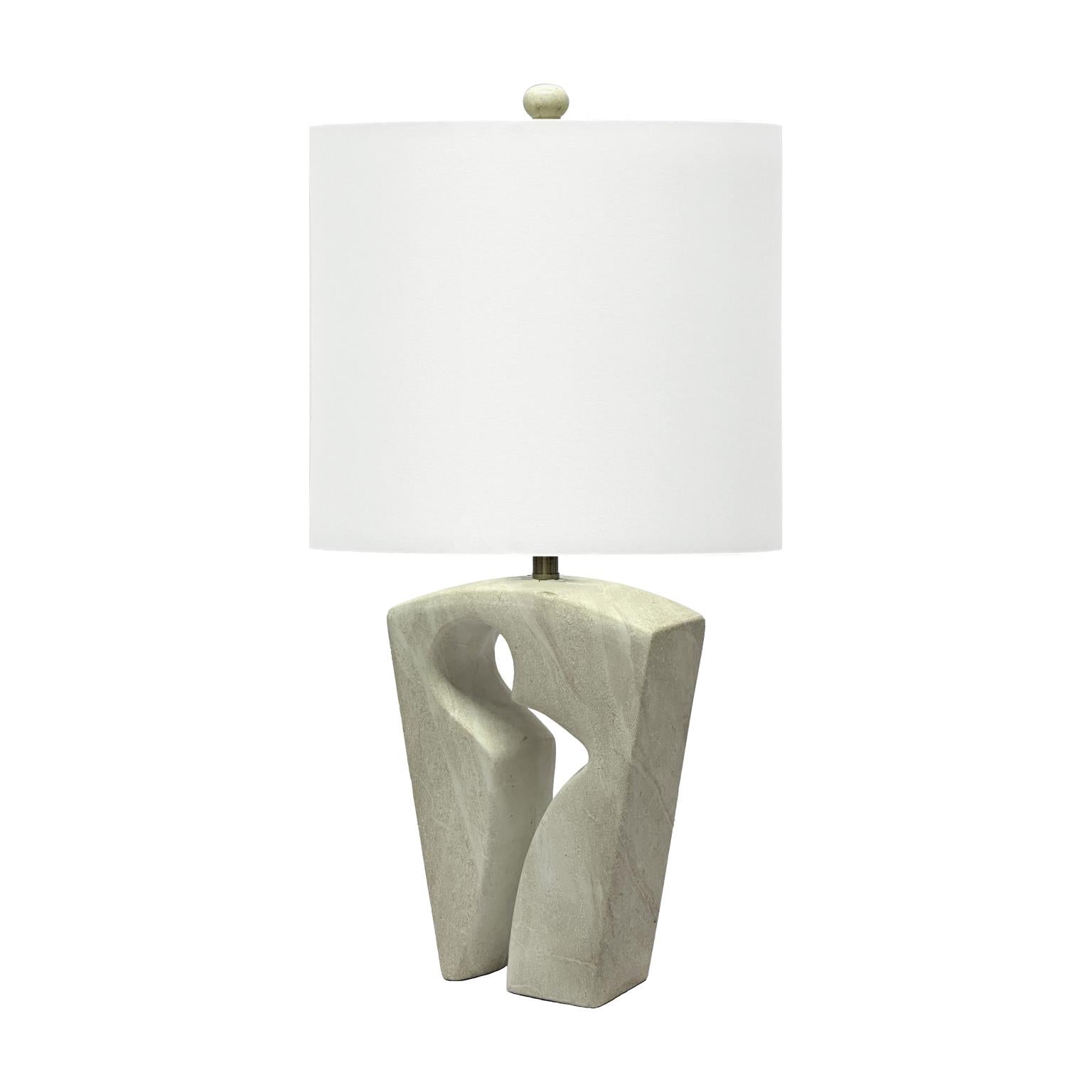 Origins, 25" Table Lamp (2pk). Soft Marble finish