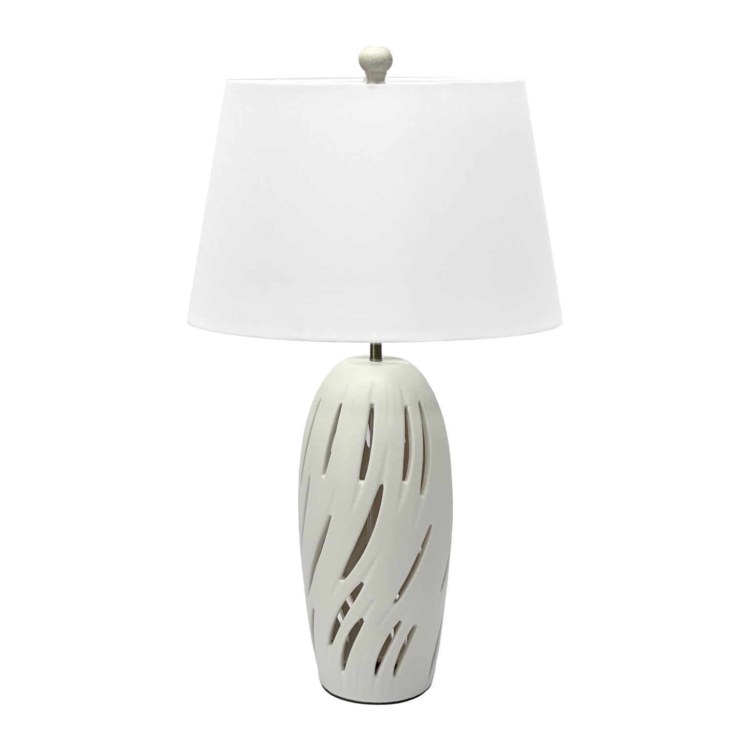 Lotus, 27" Night Light Table Lamp (2pk). White finish