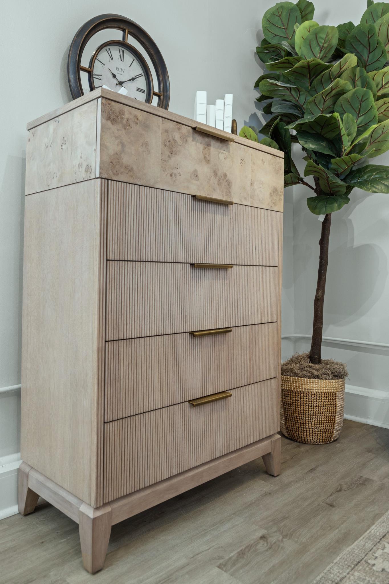 Manhattan Valley 5 Drawer Chest Mappa Burl and
