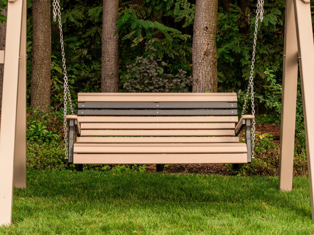 LuxCraft 4' Plain Poly Porch Swing