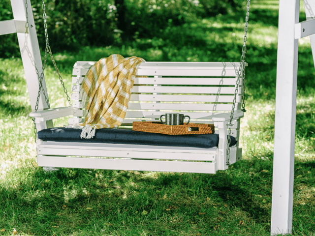 LuxCraft 4' Plain Poly Porch Swing