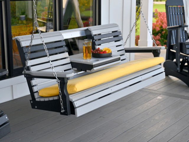 LuxCraft 5' Plain Poly Porch Swing