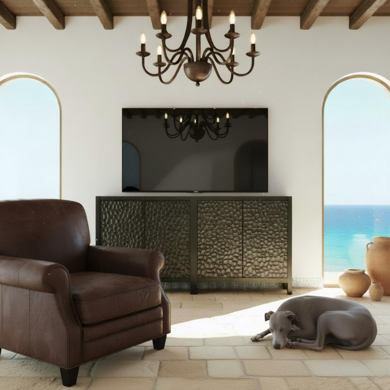 Midtown 2-Door Bunching Credenza. Black finish